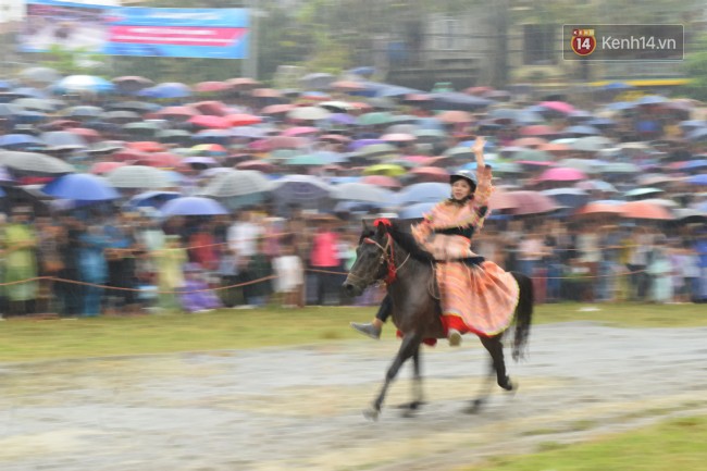 Bất chấp cơn mưa tầm tã, gần 50.000 lượt người đội mưa xem đua ngựa ở Bắc Hà
