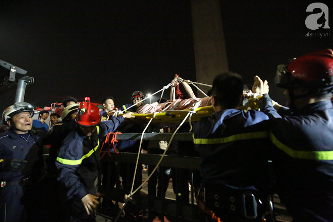 Nam thanh niên thoát chết thần kỳ khi bị rơi từ trên cầu Nhật Tân xuống bãi bồi do đi nhặt flycam