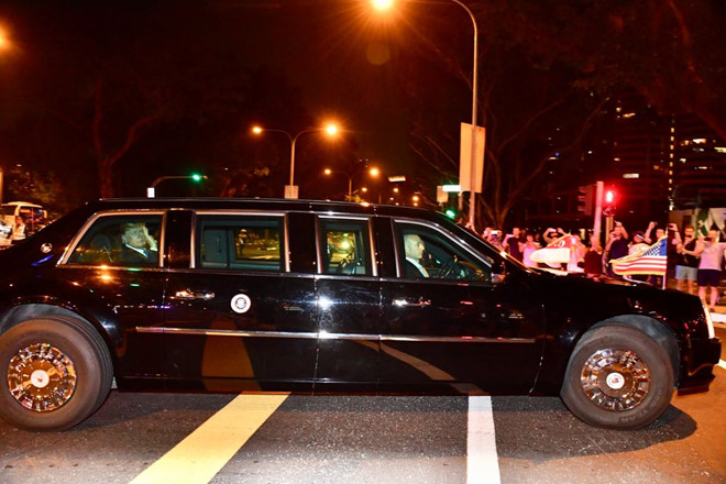 Tổng thống Trump đến Singapore dự hội nghị lịch sử Mỹ - Triều