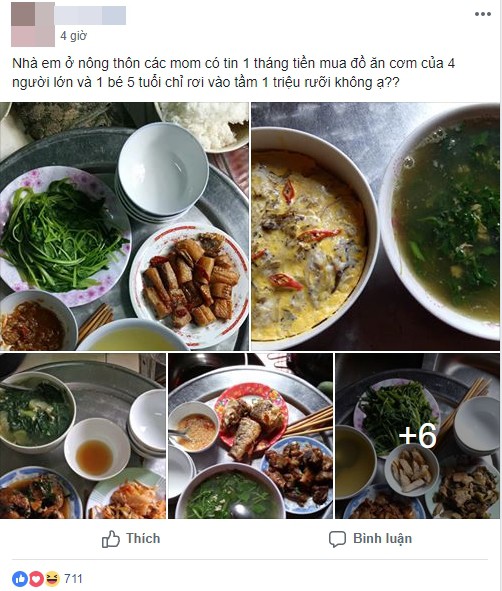 Mẹ trẻ khoe thực đơn 1,5 triệu/tháng cho 4 người lớn, hội chị em đồng loạt ném đá ào ào