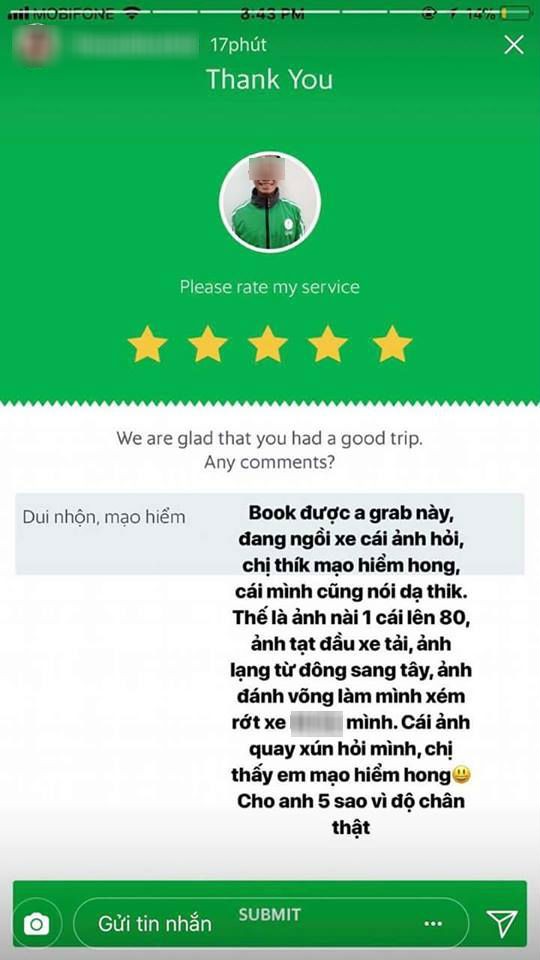 Được tài xế Grab Bike hỏi chị có thích mạo hiểm không? và sau đó cô gái đã có màn đi xe ôm đáng nhớ nhất cuộc đời Được tài xế Grab Bike hỏi chị có thích mạo hiểm không? và sau đó cô gái đã có màn đi xe ôm đáng nhớ nhất cuộc đời
