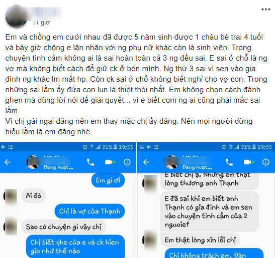 Biết chồng cặp kè với người khác, vợ không đánh ghen còn đòi nuôi con nhân tình của chồng khiến chị em dậy sóng