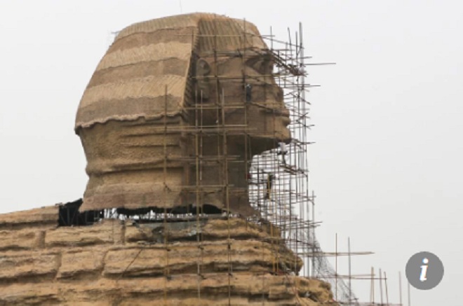 Ai Cập giận tím mặt vì tượng Nhân sư nhái như thật tái xuất ở TQ