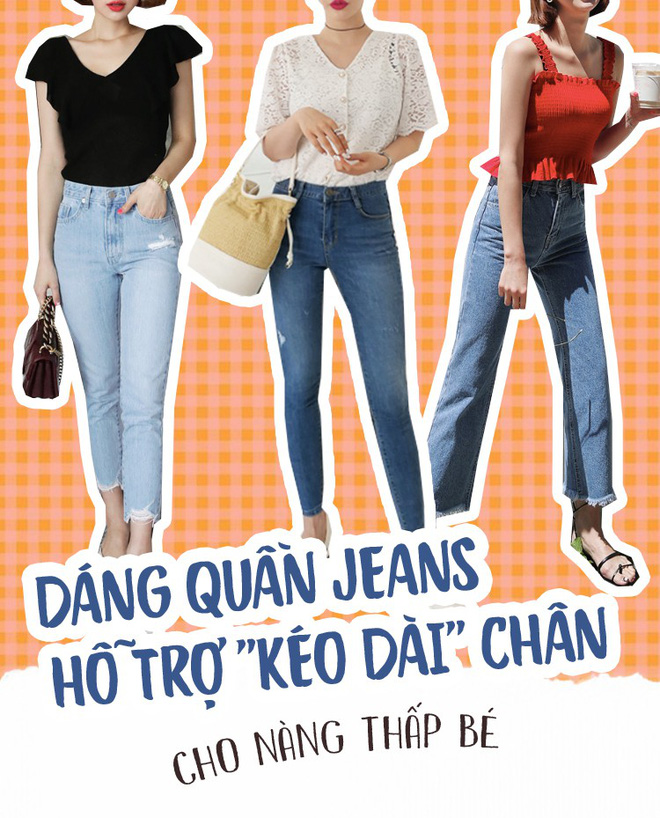 Nàng nào chân ngắn thử ngay mấy dáng quần jeans này, nhìn cao thêm cả chục phân chứ chẳng ít Nàng nào chân ngắn thử ngay mấy dáng quần jeans này, nhìn cao thêm cả chục phân chứ chẳng ít