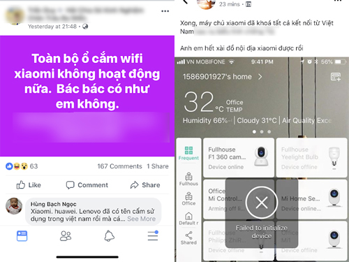 Đồ thông minh Xiaomi tại Việt Nam đồng loạt mất kết nối