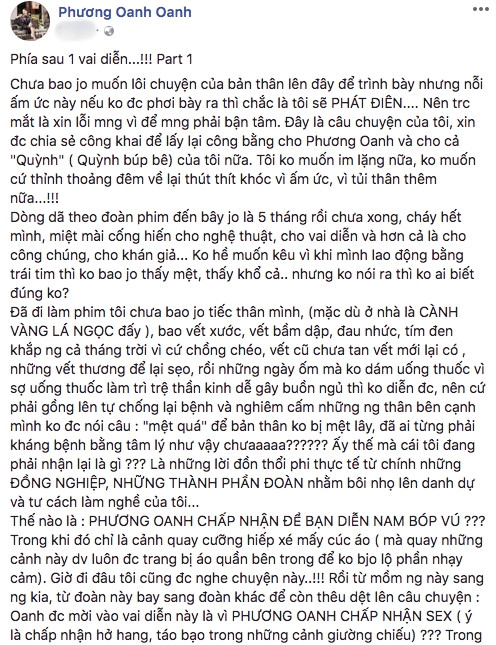 Nữ chính Quỳnh búp bê bức xúc vì bị đoàn phim bôi nhọ, tố nhận vai vì ham sex Nữ chính Quỳnh búp bê bức xúc vì bị đoàn phim bôi nhọ, tố nhận vai vì ham sex