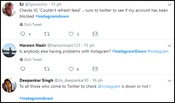 Instagram đang gặp lỗi không thể load ảnh và tải dữ liệu ở rất nhiều nơi trên thế giới