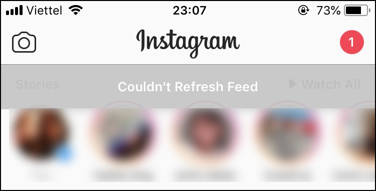 Instagram đang gặp lỗi không thể load ảnh và tải dữ liệu ở rất nhiều nơi trên thế giới