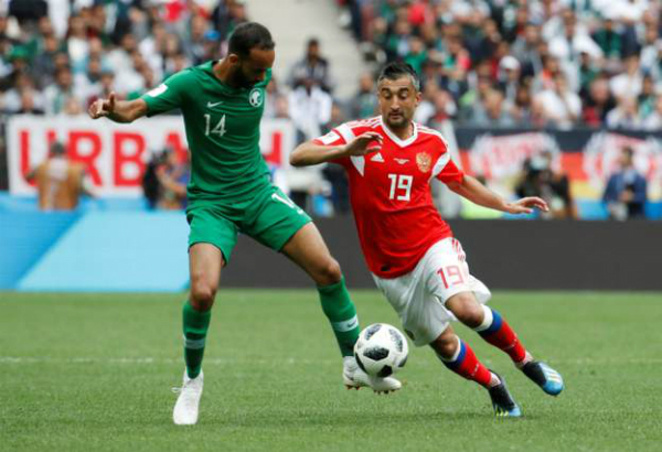 Nga giành chiến thắng năm sao trong trận mở màn World Cup 2018