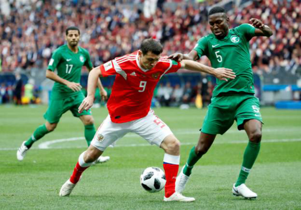 Nga giành chiến thắng năm sao trong trận mở màn World Cup 2018