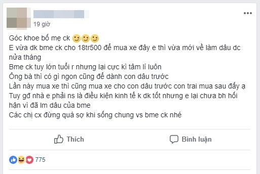Khoe bố mẹ chồng cho tiền mua xe máy, nàng dâu mới bị cư dân mạng bĩu môi chê bai mới nửa tháng Khoe bố mẹ chồng cho tiền mua xe máy, nàng dâu mới bị cư dân mạng bĩu môi chê bai mới nửa tháng