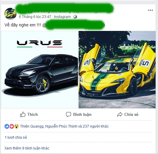 Hé lộ đại gia Việt bí ẩn xuống tiền mua siêu xe Lamborghini Urus