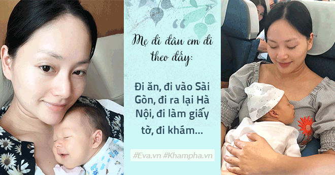 Con gái được 4 tuần tuổi, Lan Phương tâm sự: Một tay bế con, một tay làm mọi việc