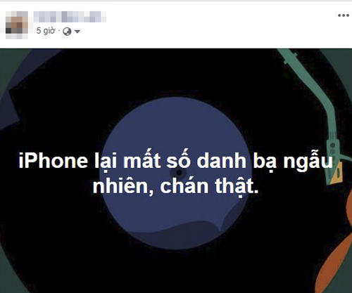 Người dùng iPhone than phiền bị mất số danh bạ ngẫu nhiên