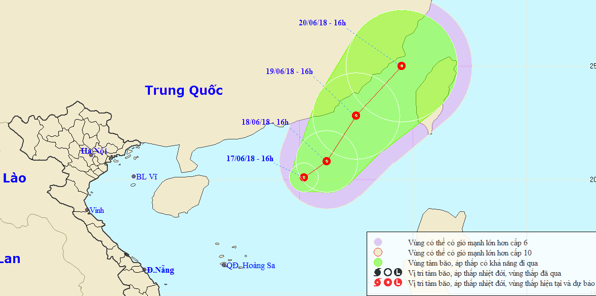 Biển Đông đón áp thấp nhiệt đới, Tây Nguyên và Nam Bộ mưa lớn
