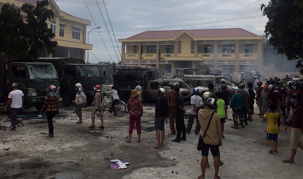 Khởi tố 7 nghi can kích động, gây rối ở Bình Thuận