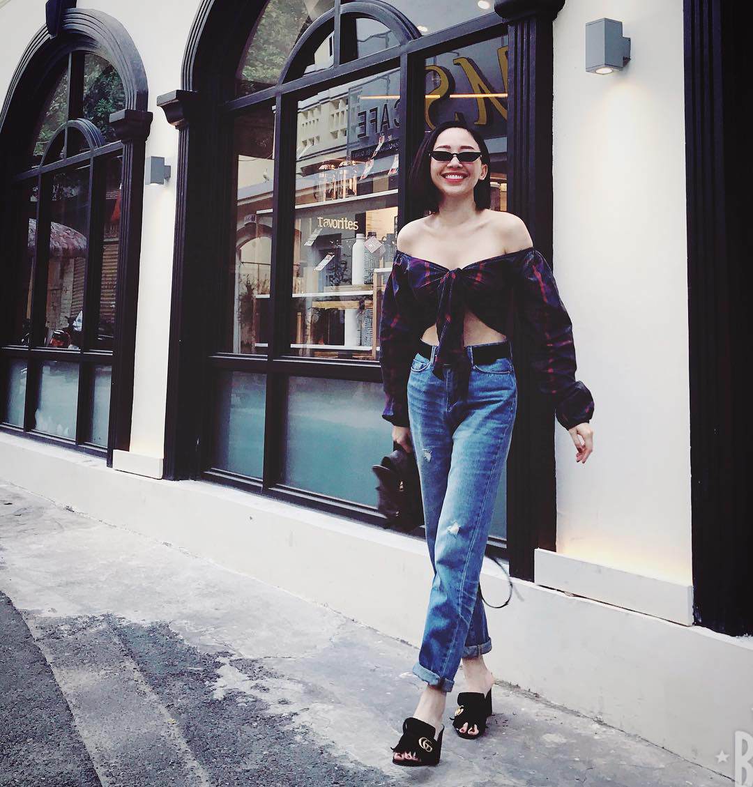 Tóc Tiên quá cao tay khi chọn chiếc áo này để phối cùng quần cạp cao