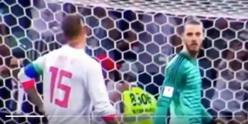 Ramos chỉ sai khiến De Gea thất bại trên chấm 11m trước Ronaldo