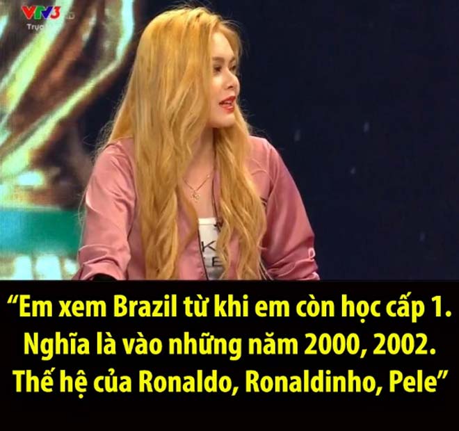 Hot girl Việt lên sóng World Cup gây bão: Pele cùng thời Ronaldo, Ronaldinho