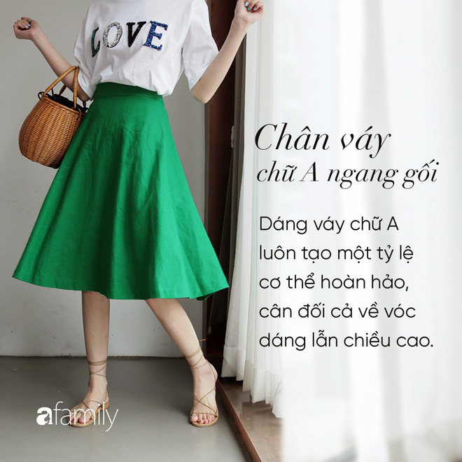 Dù cao ráo hay thấp bé, chỉ cần chọn đúng dáng chân váy phù hợp thì chân ai cũng như dài ra cả tấc Dù cao ráo hay thấp bé, chỉ cần chọn đúng dáng chân váy phù hợp thì chân ai cũng như dài ra cả tấc