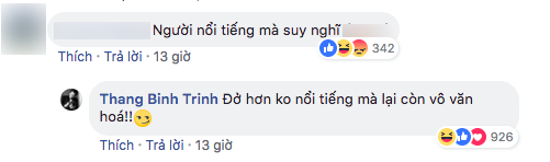 Điềm tĩnh như Trịnh Thăng Bình mà cũng có lúc tức giận đáp trả dân mạng thế này!