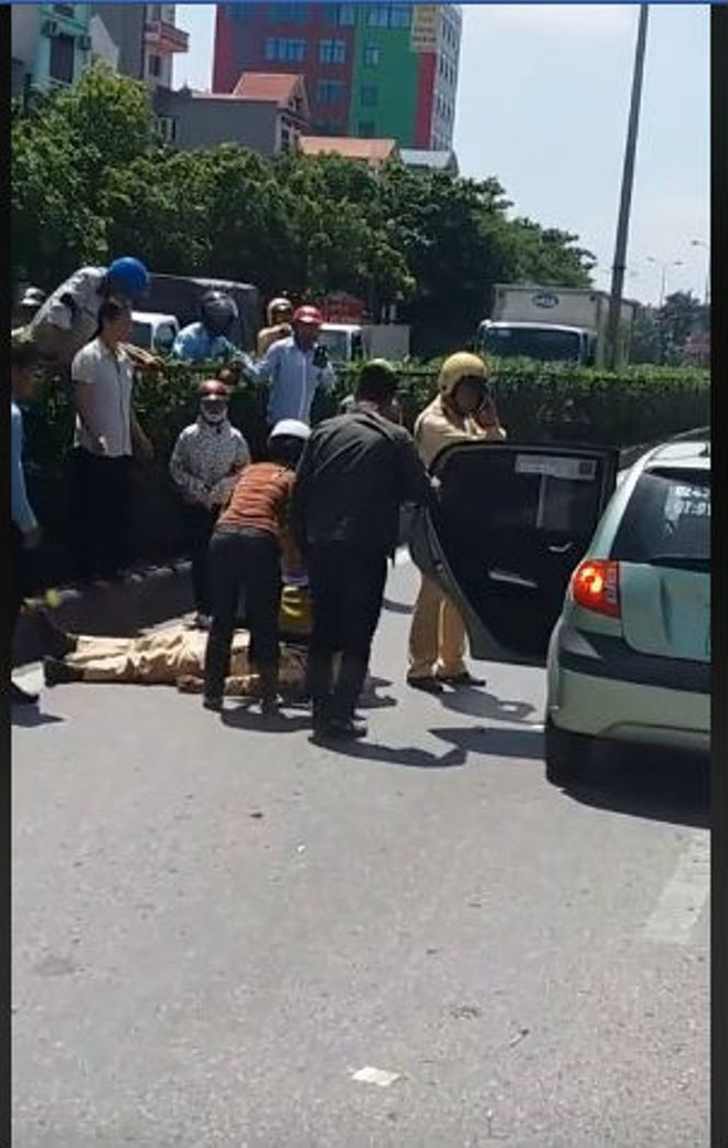 Một CSGT Hưng Yên bị thương nặng sau va chạm với xe tải trên Quốc lộ 5