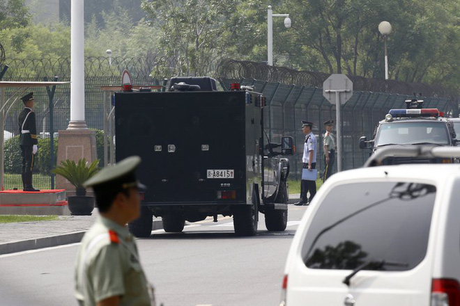 Những hình ảnh đầu tiên của đoàn xe hộ tống ông Kim Jong-un tại Bắc Kinh