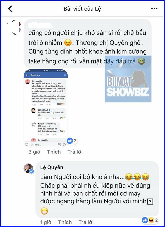 Lệ Quyên đáp trả thẳng thừng sau nghi án bị Hà Hồ đá xéo có bằng ai đâu khoe làm gì