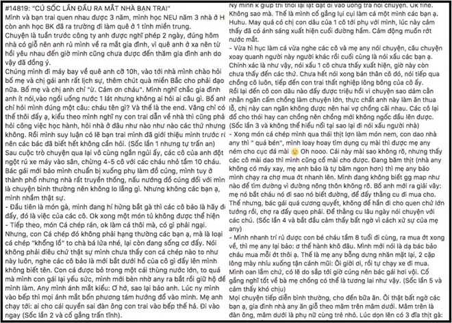 Cô gái trẻ sốc nặng vì lần đầu ra mắt nhà người yêu đã bị coi như osin, bắt cung phụng bạn trai hết mực