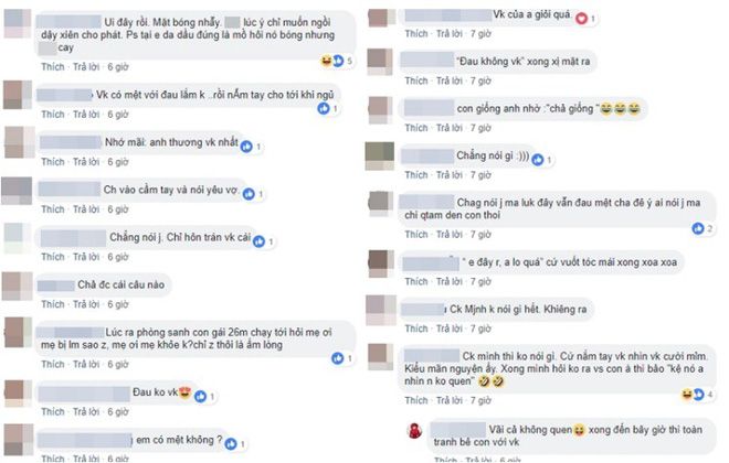 Sau khi ra khỏi phòng đẻ, câu đầu tiên chồng nói với các mẹ là gì?