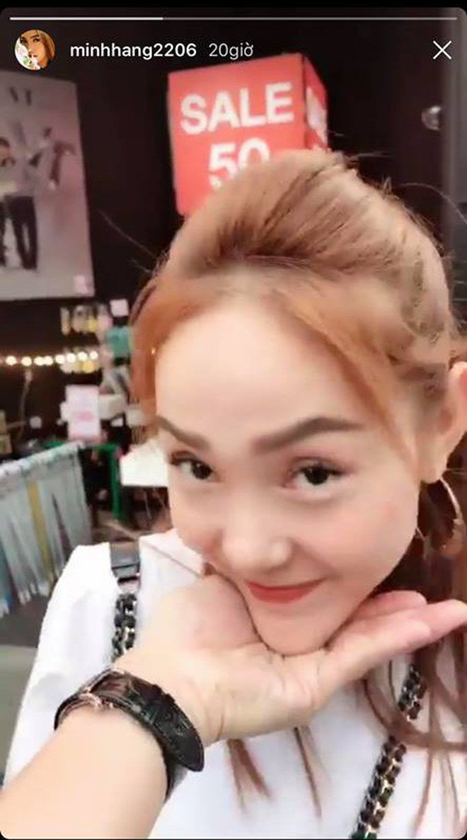 Mặc bàn tán của dư luận về chiếc cằm biến dạng, Minh Hằng vẫn tự tin thực hiện trào lưu Halu Halu