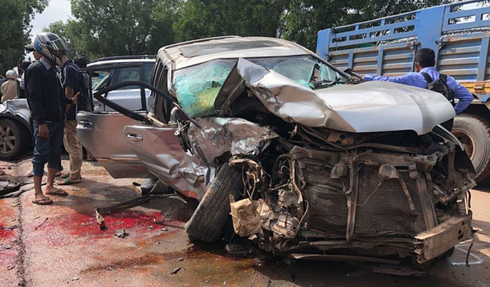 Cảnh sát Campuchia kết luận vụ xe hoàng thân Ranariddh bị đụng bẹp dúm là tai nạn