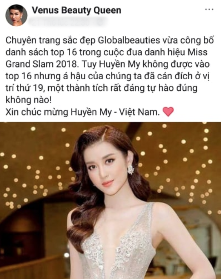 Huyền My dừng chân ở top 19 tại cuộc bình chọn Hoa hậu của các Hoa hậu 2017 Huyền My dừng chân ở top 19 tại cuộc bình chọn Hoa hậu của các Hoa hậu 2017