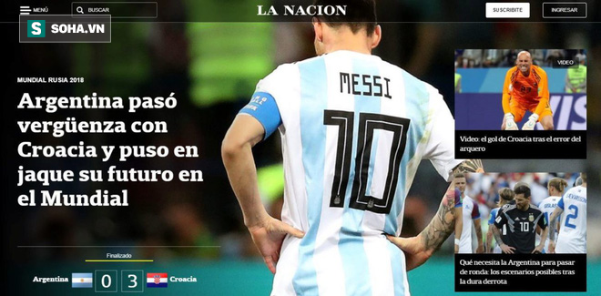 Xấu hổ, thảm họa, đau khổ, báo Argentina câm lặng vì Messi và đồng đội