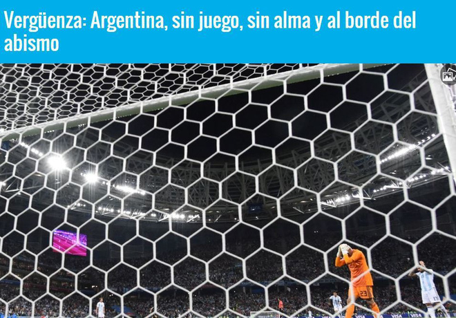 Xấu hổ, thảm họa, đau khổ, báo Argentina câm lặng vì Messi và đồng đội