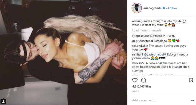 Ariana Grande và chồng chưa cưới bị chê cười vì yêu kiểu sống ảo