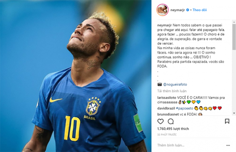 Neymar nói về chuyện rơi nước mắt trong trận thắng Costa Rica
