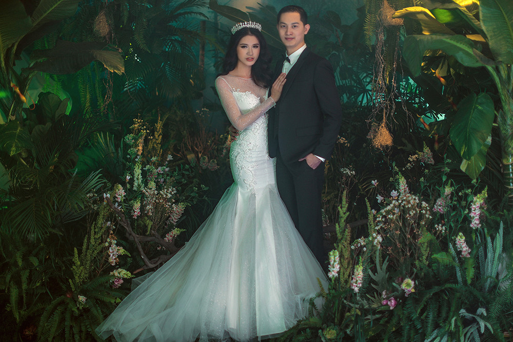 Trang Trần khoe ảnh cưới lãng mạn bên ông xã Việt kiều