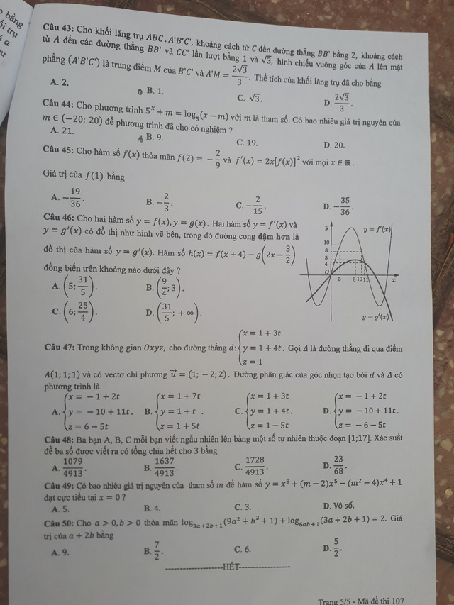 Thí sinh than đề thi toán THPT quốc gia dài Thí sinh than đề thi toán THPT quốc gia dài