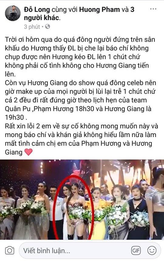 Phía Phạm Hương - Hương Giang lên tiếng về clip vừa chị em trong hậu trường đã trở mặt chèn ép trên sân khấu Phía Phạm Hương - Hương Giang lên tiếng về clip vừa chị em trong hậu trường đã trở mặt chèn ép trên sân khấu