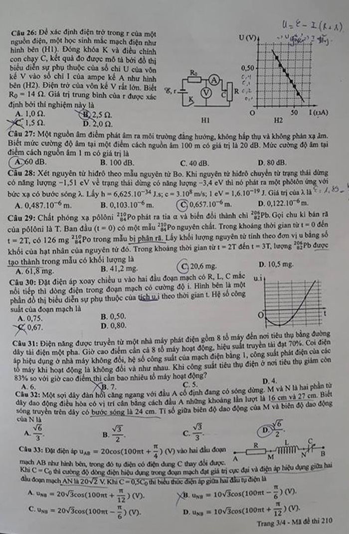 Đề vật lý THPT quốc gia hỏi nhiều về điện, có kiến thức lớp 11 Đề vật lý THPT quốc gia hỏi nhiều về điện, có kiến thức lớp 11