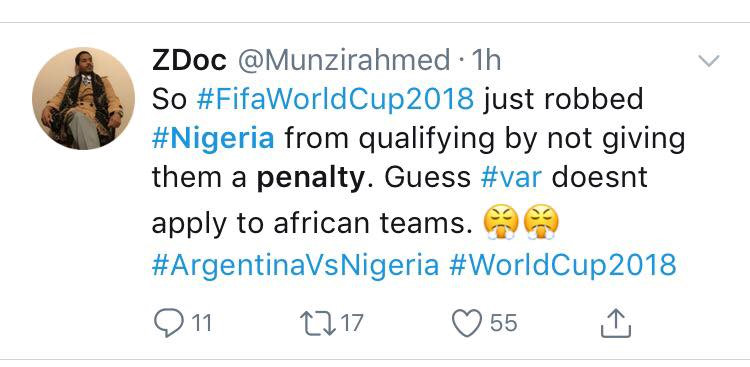 CĐV phẫn nộ khi Nigeria bị cướp trắng chiến thắng trước Argentina