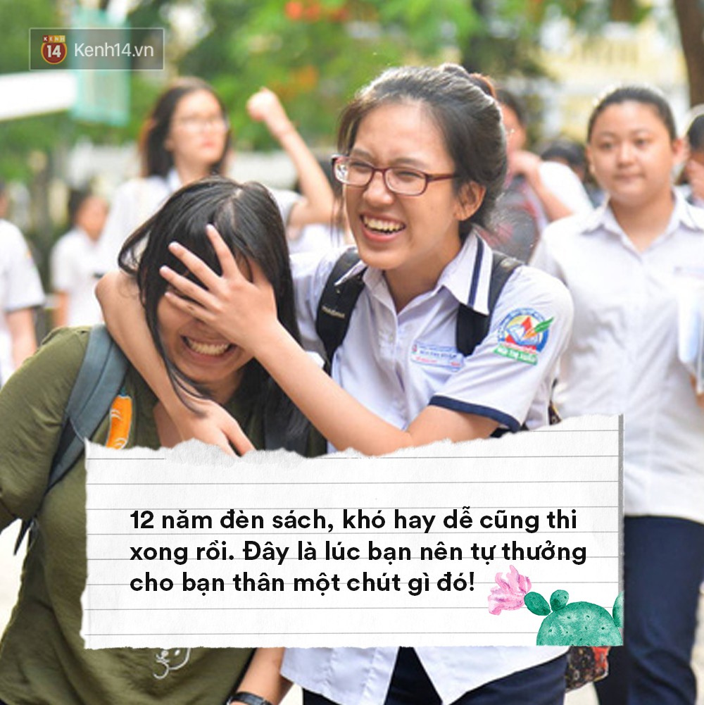 Sĩ tử ơi, khó cũng khó rồi, thi cũng thi rồi, xõa thôi! Đừng dằn vặt nữa, hãy yêu bản thân mình hơn nhé Sĩ tử ơi, khó cũng khó rồi, thi cũng thi rồi, xõa thôi! Đừng dằn vặt nữa, hãy yêu bản thân mình hơn nhé