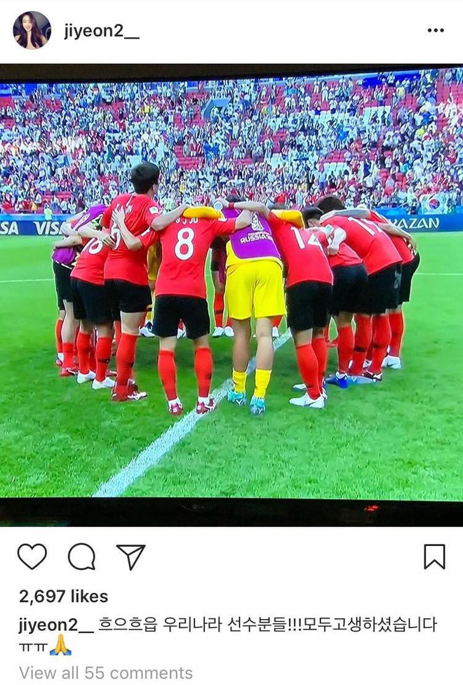 Park Shin Hye, Jung Hae In, Yoona cùng loạt sao Hàn đình đám phát khóc trước chiến thắng kỳ tích của Hàn Quốc