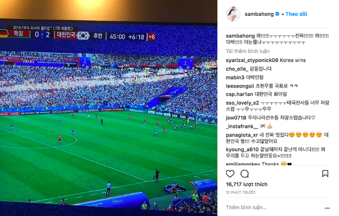 Park Shin Hye, Jung Hae In, Yoona cùng loạt sao Hàn đình đám phát khóc trước chiến thắng kỳ tích của Hàn Quốc