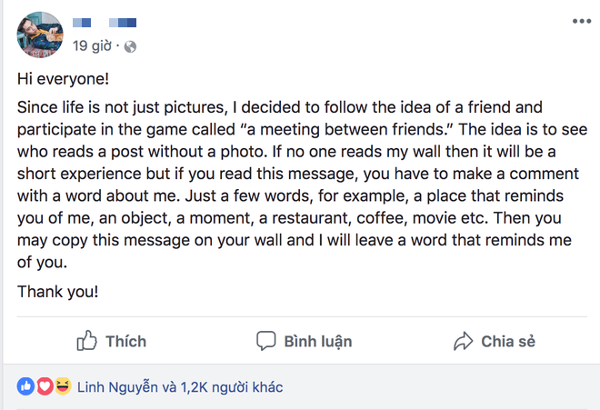 Trò thử lòng nhau đang hot trên Facebook: Treo một chiếc status để biết bạn bè nghĩ đến mình như thế nào!