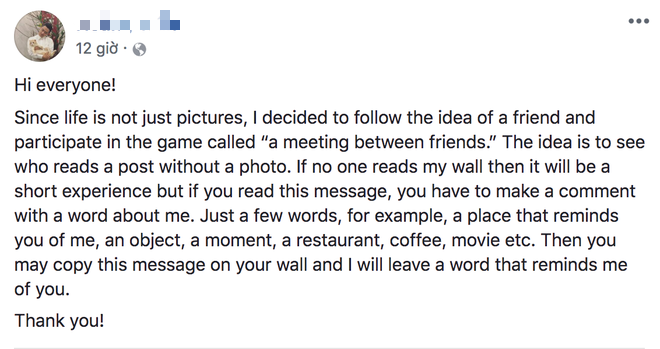 Trò thử lòng nhau đang hot trên Facebook: Treo một chiếc status để biết bạn bè nghĩ đến mình như thế nào!