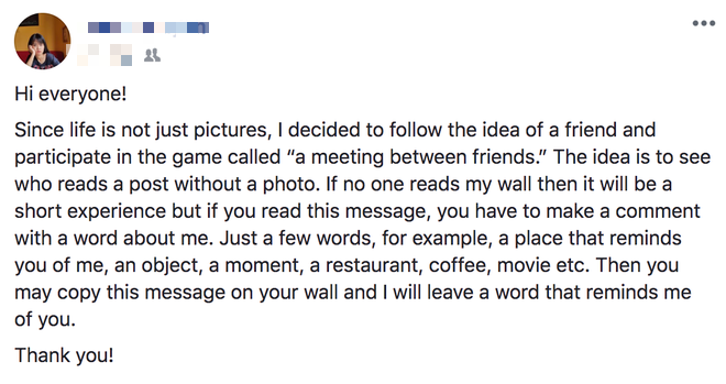 Trò thử lòng nhau đang hot trên Facebook: Treo một chiếc status để biết bạn bè nghĩ đến mình như thế nào!