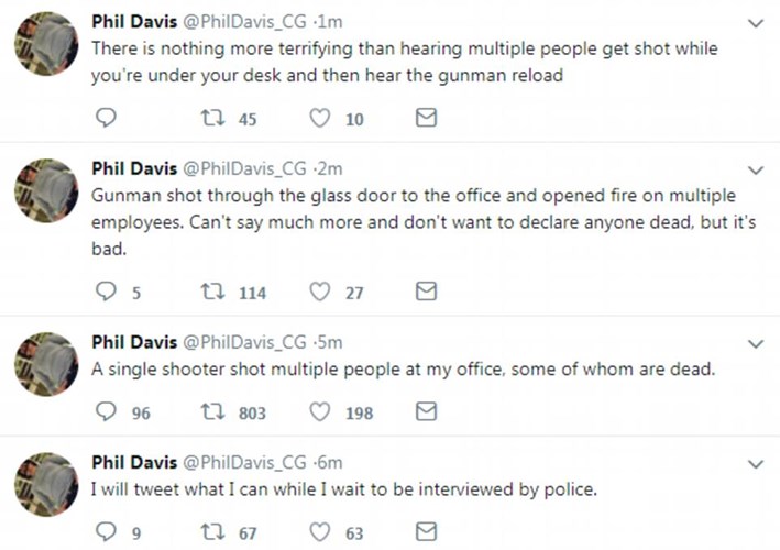 Ảnh hiện trường vụ xả súng tại tòa soạn báo Mỹ làm 5 người thiệt mạng