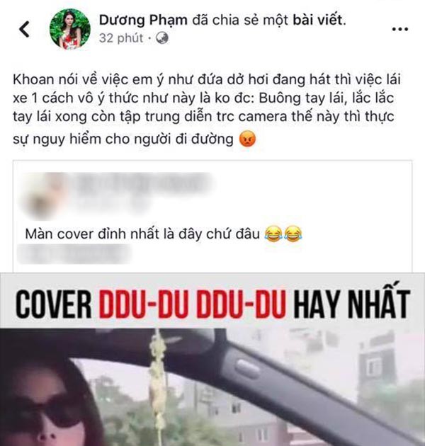 Vợ Minh Tiệp, bạn gái Hoài Lâm khó chịu vì hành động lái xe liều lĩnh của Nam Em